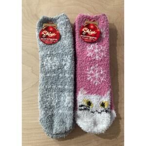 Women's Shine Holiday Slipper Socks 2-Pack Size 5-10-NWT